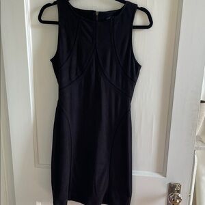 Sanctuary Elegant Black Sleeveless Dress Faux Suede